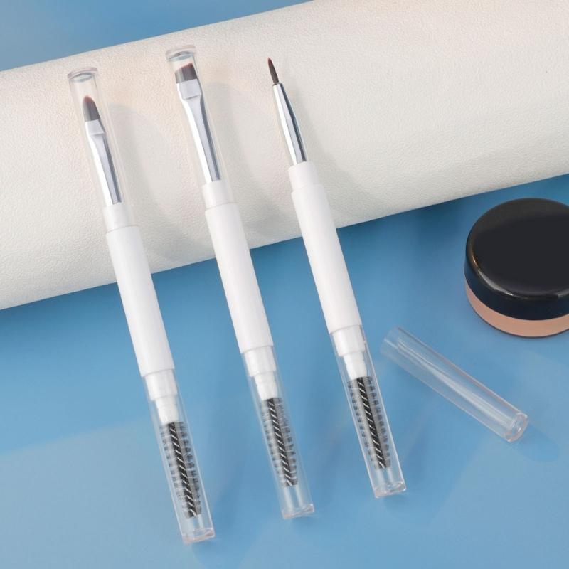 Eyebrow Brush with Soft Bristles for Natural Makeup Looks Double Ended Eyeliners Makeup Brush Lip Cosmetic Brushes