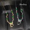 Multi Wear Gourd Clasp Universal Necklace for Women Jade Gemstone Tourmaline Pendant Jewelry