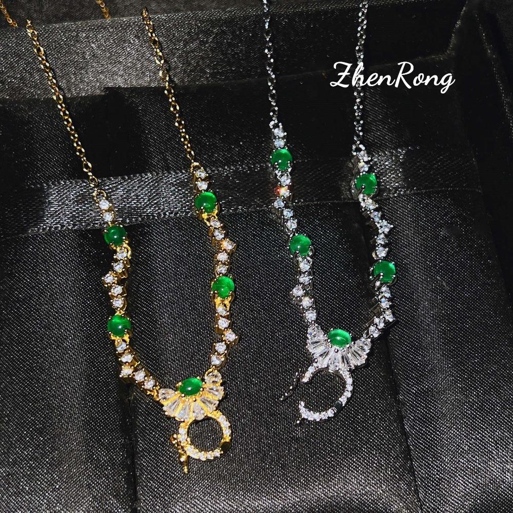 Multi Wear Gourd Clasp Universal Necklace for Women Jade Gemstone Tourmaline Pendant Jewelry