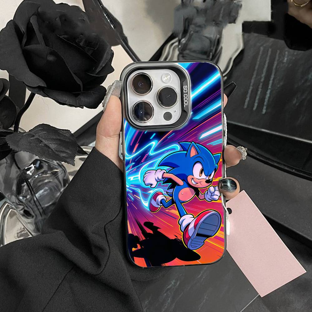 J-Shadow the Hedgehog Phone Case For iPhone17, 16,15,14,13,12 Pro Max Black Candy Matte Shockproof Cover