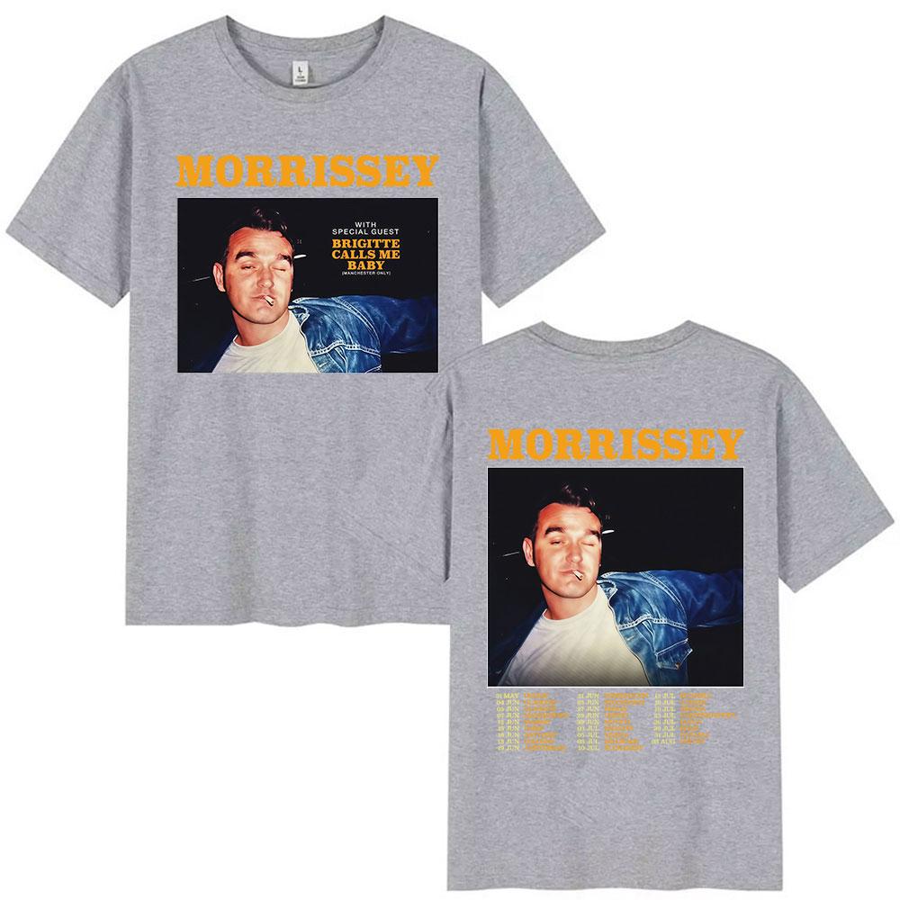 Morrissey Bricitte Calls Me Baby Tour 2025 Graphic T Shirts Unisexs Vintage Oversized Cotton Tshirt Hip Hop Loose Clothing Tshirt