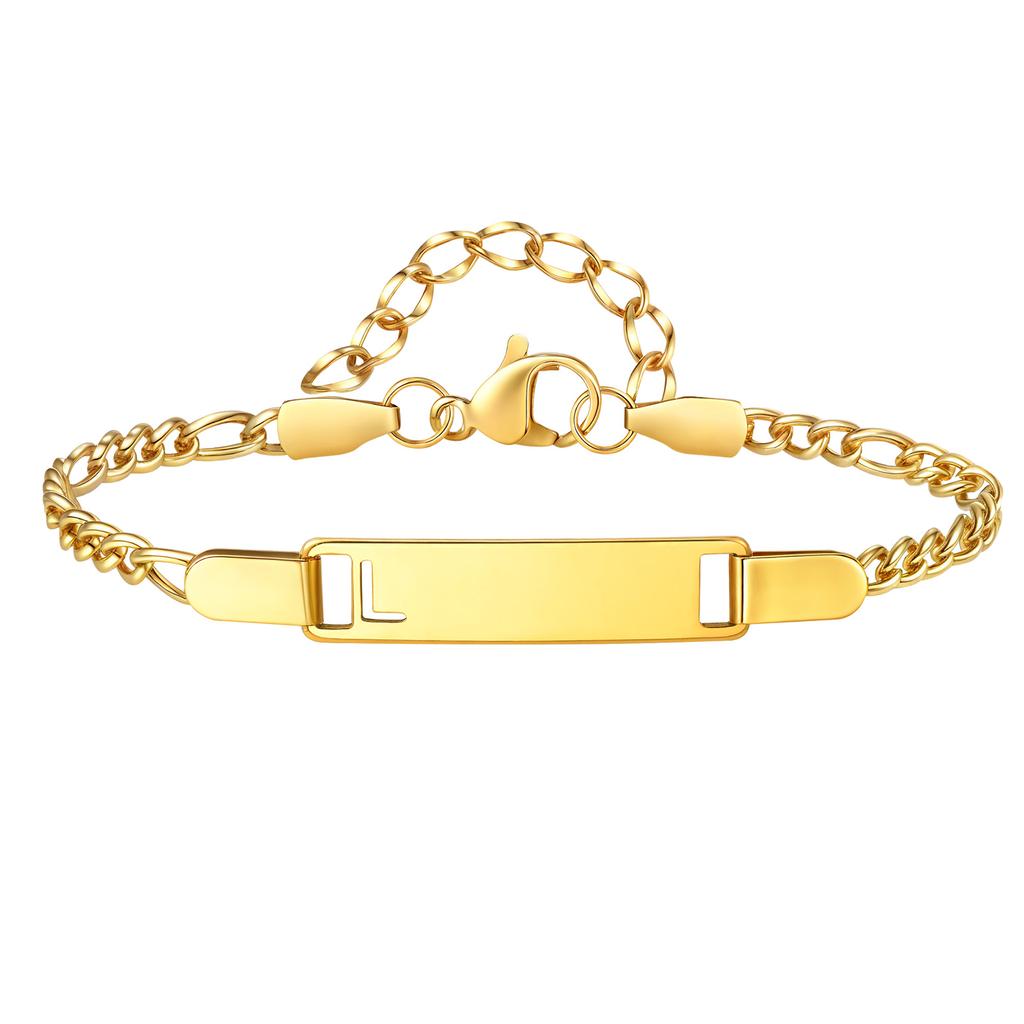 Free Engraving Name Hollow Initial A-Z Letter Bracelet for Women, Stainless Steel Bracelet, Personalized Fashion Jewelry Gift
