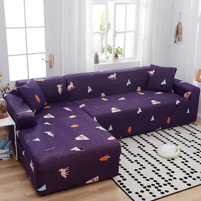 Fire sesonger Universalt Altomfattende Universalt Trekk Gammeldags Skinnsofa Elastisk Sklisikkert Støvtett Sofatrekk