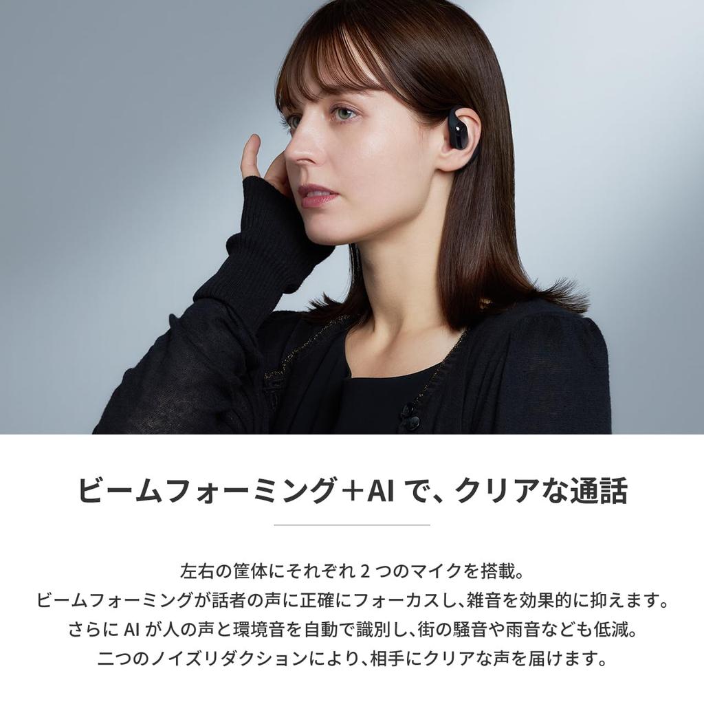 Radius HP-H300BT True Wireless Earphones: Hear-scape Series Bluetooth-enabled, earhook type, for listening while doing other things, doesn't block