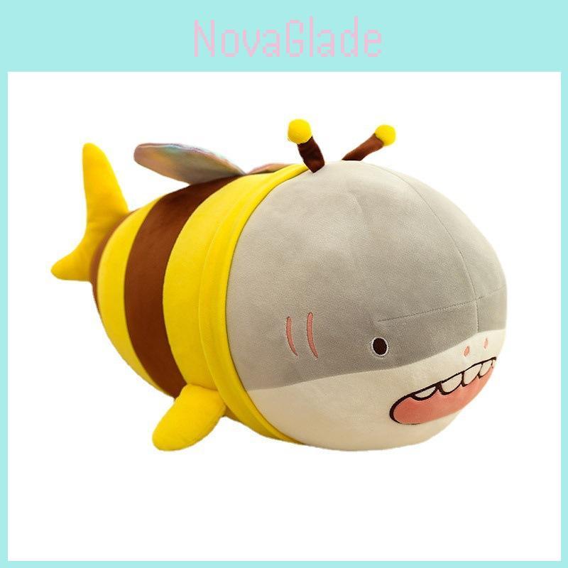 Bee Shark Plush Toy Funny Stuffed Animal Pillow Gift