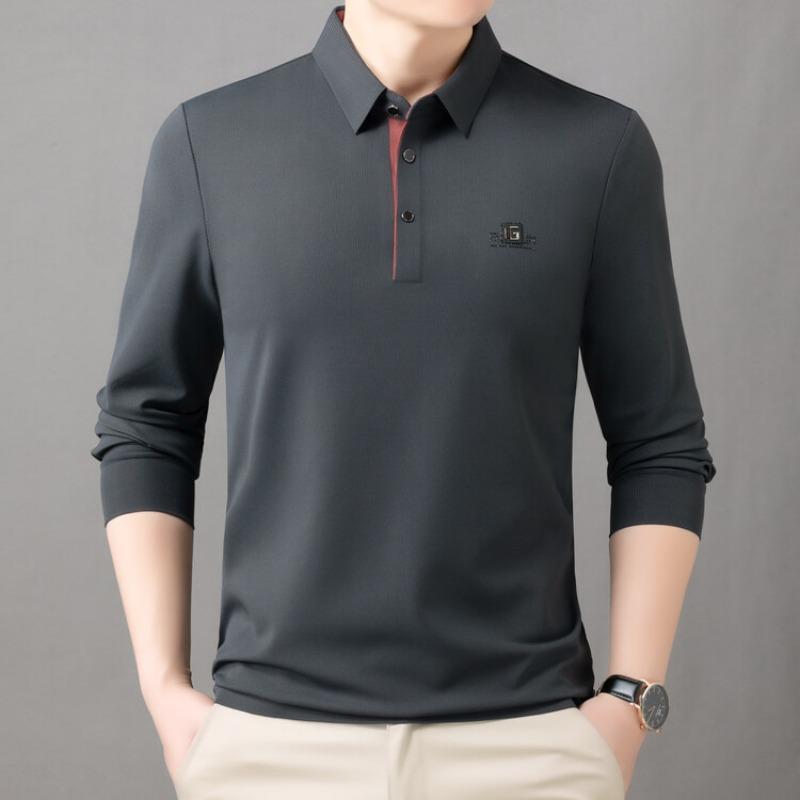 

Men’s Long Sleeve Polo Shirt Loose Fit Business Casual 4XL [Recommended 180-100kg]