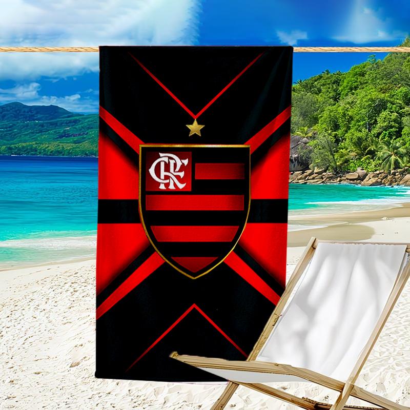 Beach Towel with Clube de Regatas do Flamengo Pattern - soft,absorbent,machine washable Lightweight&Modern,swimming,Travel Essentials