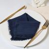 Sub-Cotton Linen Napkin with Tassels for Elegant Dining & Photography Decor