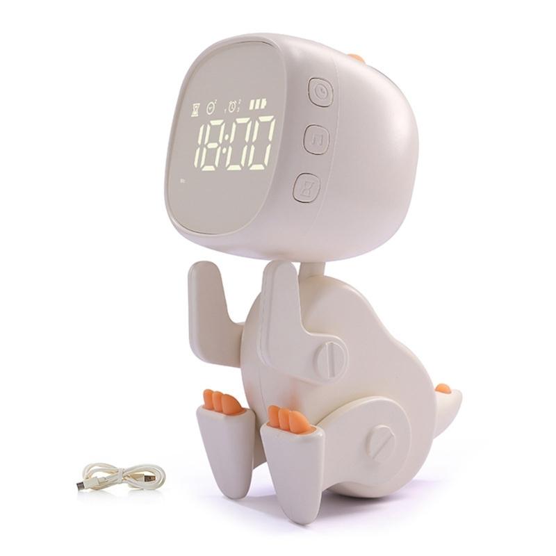 Alarm Clock Kids Sleep Training Clock Night Lights ,Desk Dinosaur Digital Clock