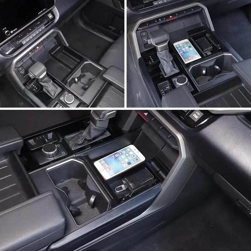 Interior Car Accessories For Toyota Tundra Sequoia -2026 ABS Car Central Control Storage Box Multi-Function Storage Box