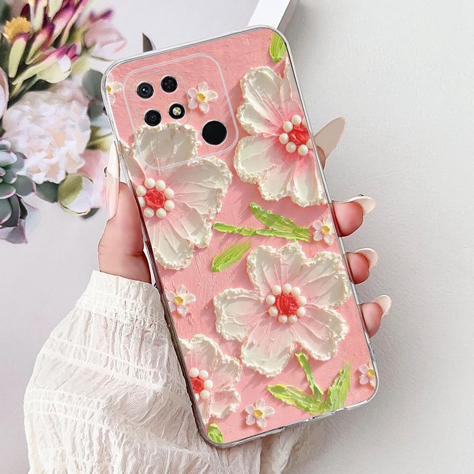 For Xiaomi Redmi 10C Case Cute Cat Luxury Butterfly Painted Cover 6.71'' Soft Silicone Case For Xiaomi Redmi 10C Redmi10C Fundas