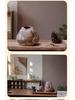 Vaso in Ceramica Wabi-Sabi a Forma di Capsula di Loto per Fiori Secchi - Decorazione Zen per Tavola da Pranzo