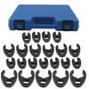 22 Pcs Crows Foot Wrench Set 8 32mm Carbon Steel Flare Nut Crowfoot Wrench with Storage Box for Narrow Space