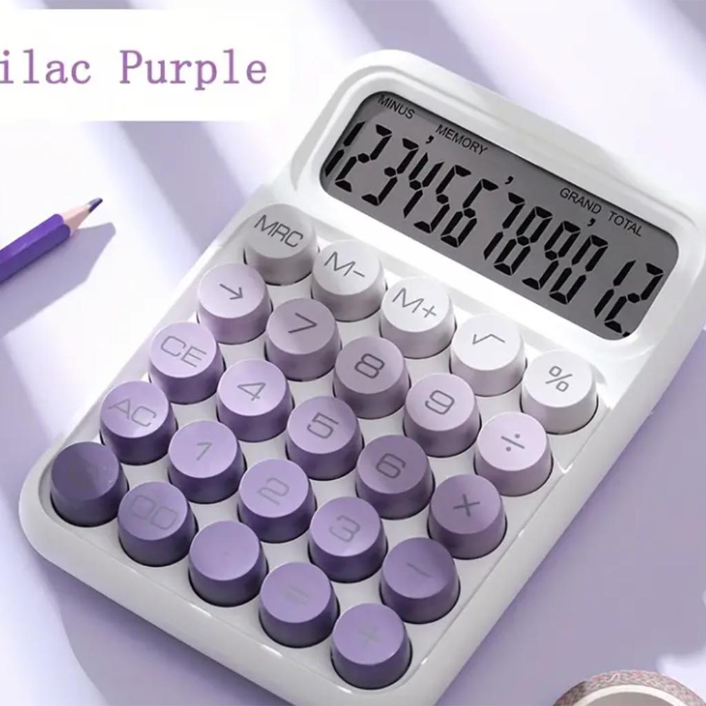 Big Button Calculator 12-bit Big Screen Calculator with High Value and Cute Little Fresh Calculator