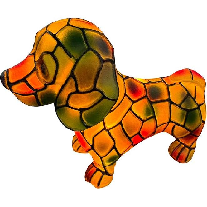 Лампа в виде корги, витражная лампа в виде таксы, настольный ночник в виде французского бульдога из витражной смолы, светодиодная настольная лампа в виде милой собаки, винтажная ночная лампа в виде животного A