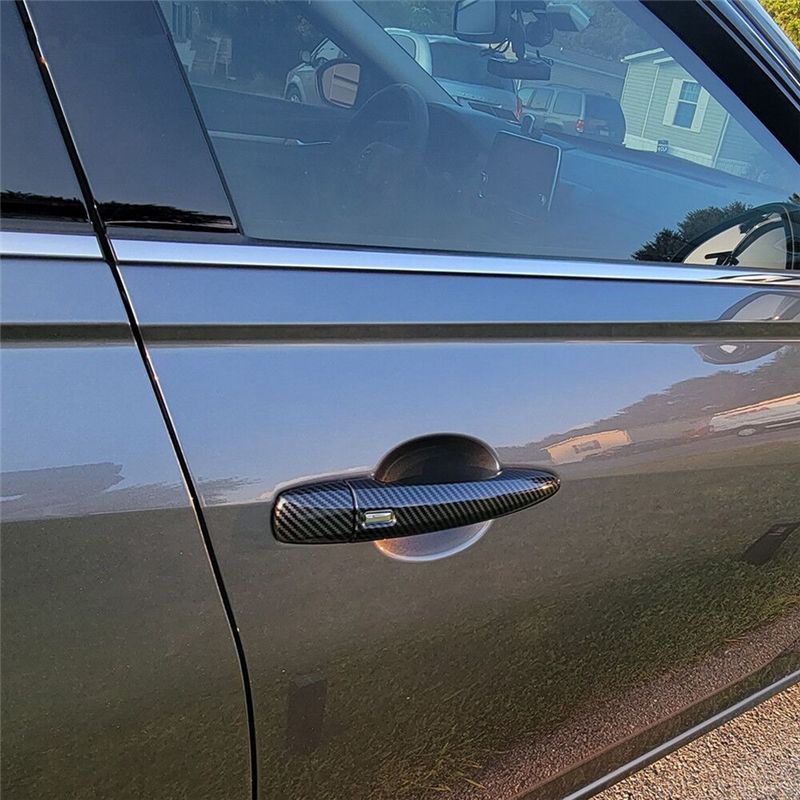 AT-For Nissan Sylphy 2020 2021 2022 Car Outer Door Handle Cover Trim Stickers Accessories ,ABS Carbon Fiber