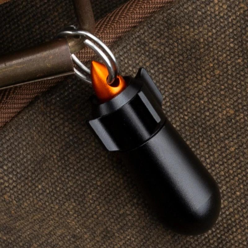 New Mini Waterproof Metal Bottle Storage Portable Pill Box Aluminum Alloy EDC Seal Storage Capsule Box Outdoor Camping Tool