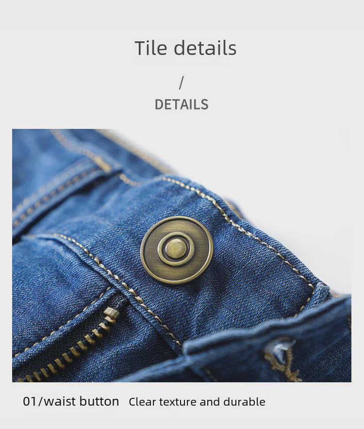 Men's Trendy High-Waist Loose-Fit Straight Jeans - Slim & Tall Sizes for Spring/Summer