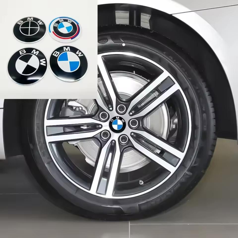 TWDG8 4pcs 56/60/65/70mm automobile hub center sticker aluminum alloy car sticker is suitable for BMW group F07F90F11f18G30G31E60E61.
