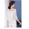 YYFS Women's Fashion Casual Spring Autumn Stripe Print Long Sleeve POLO Neck Blouses & Shirts