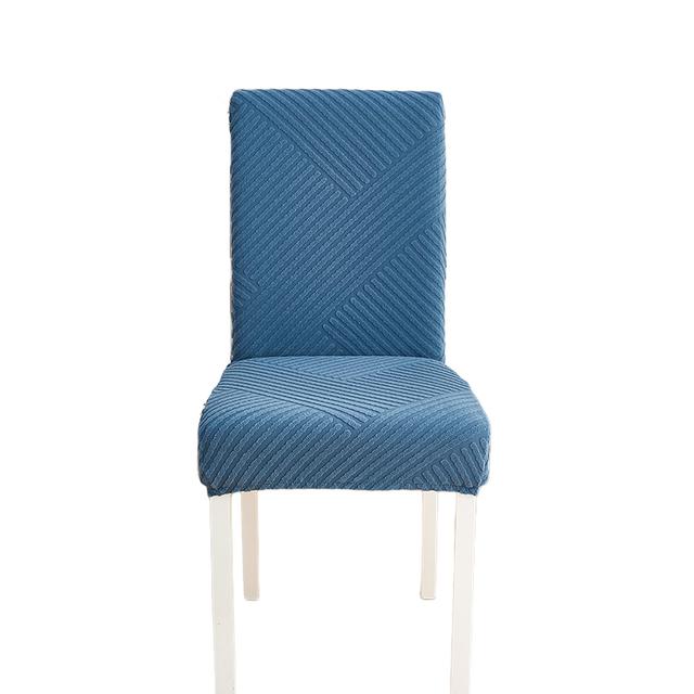 Dining Room Chair Covers Stretch Woven Jacquard Thick Plush 5 Styles String Pattern Chair Slipcovers Super Secure Chair Guard