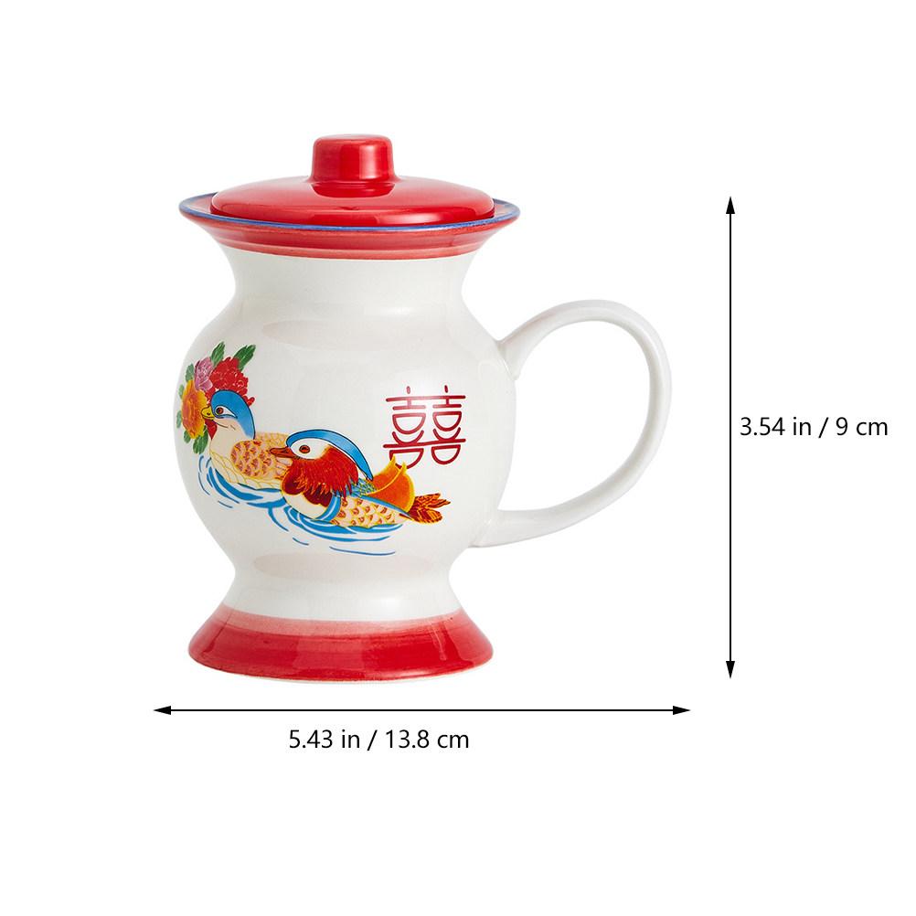 

Ceramic Drinking Mug with Lid Smooth Surface Comfort Grip Handle Safe Heat Resistant Vintage Creative Tea Coffee Water Beverage other