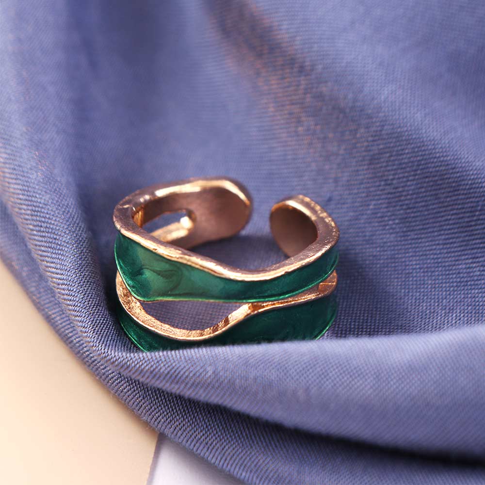 White Color Geometric Ring Vintage Style Metal Ring Vintage Adjustable Ring Girl