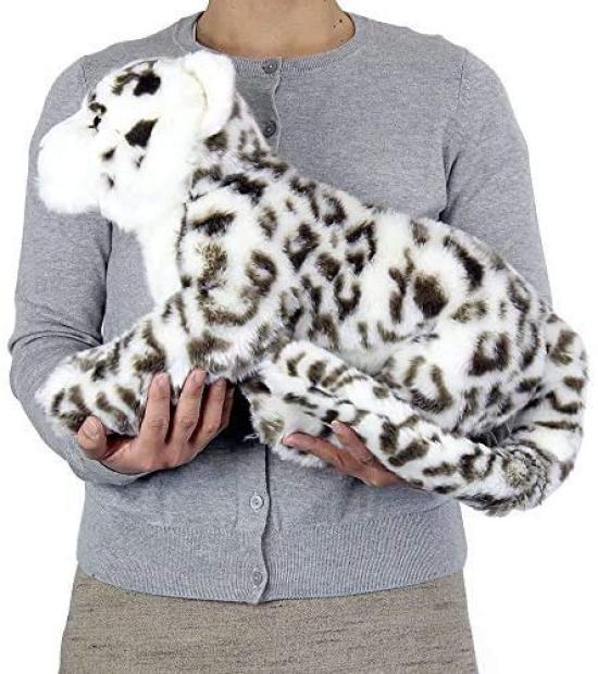 Calorata Snöleopard Plyschleksak (FörälderRiktigt Djur FamiljMjuk Beröring) Realistiska djurleksak docka present present födelsedag (Två gånger testad)  Julklapp