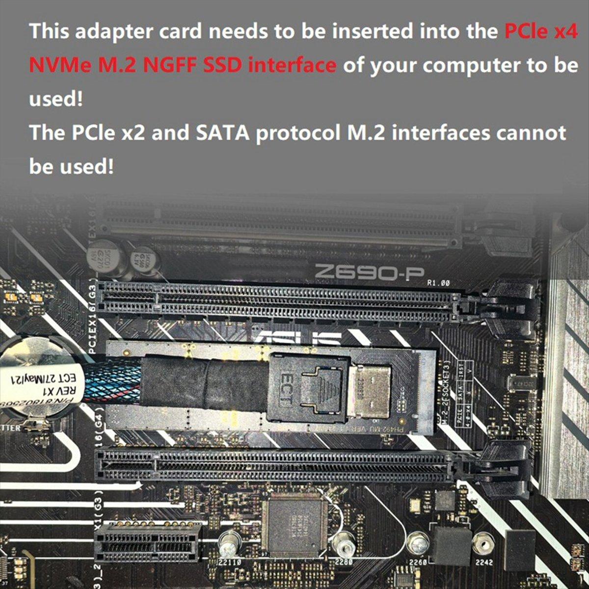 

M.2 NVMe PCIe to Oculink Female Dock SFF-8612 Adapter M.2 Mkey Nvme to Oculink SFF-8611 SFF-8612 Adapter China Mainland