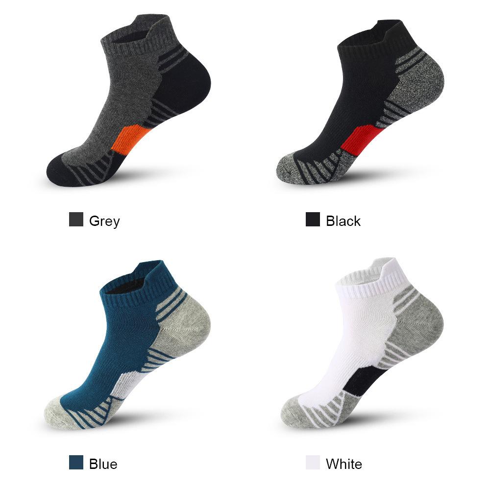 5/10Pairs Men's Ankle Sport Socks - Sweat-absorbing Breathable Comfy Socks For Running Outdoor Activities
