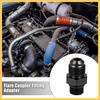2pcs Black 6AN Male to M12 x 1.25mm Thread Tube Hardline Fuel Line Adapter Oil Gas Pipe Fitting Auto Replacement Parts