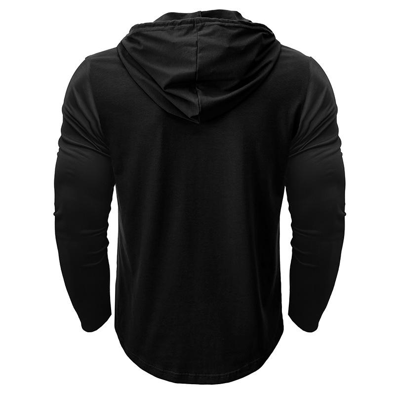Men’s Long Sleeve Hooded Henley Shirt