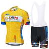 Maillot del Equipo de Ciclismo de Colombia Conjunto de Culotte y Maillot de Verano Transpirable para Ciclismo de Carretera Ropa