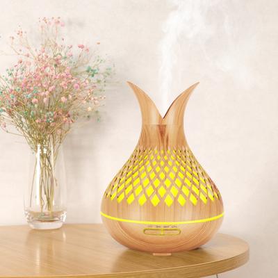 New Essential Oil Air Humidifier 400/500ML Mist Cool Mist Aromatherapy Home USB 7 Colors LED Night Light Perfume Wood Diffuser