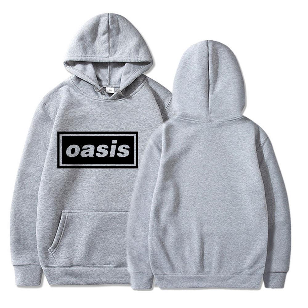 O-Oasis Herren Kapuzensweatshirt Retro Britische Rockband Lässiger Hoodie