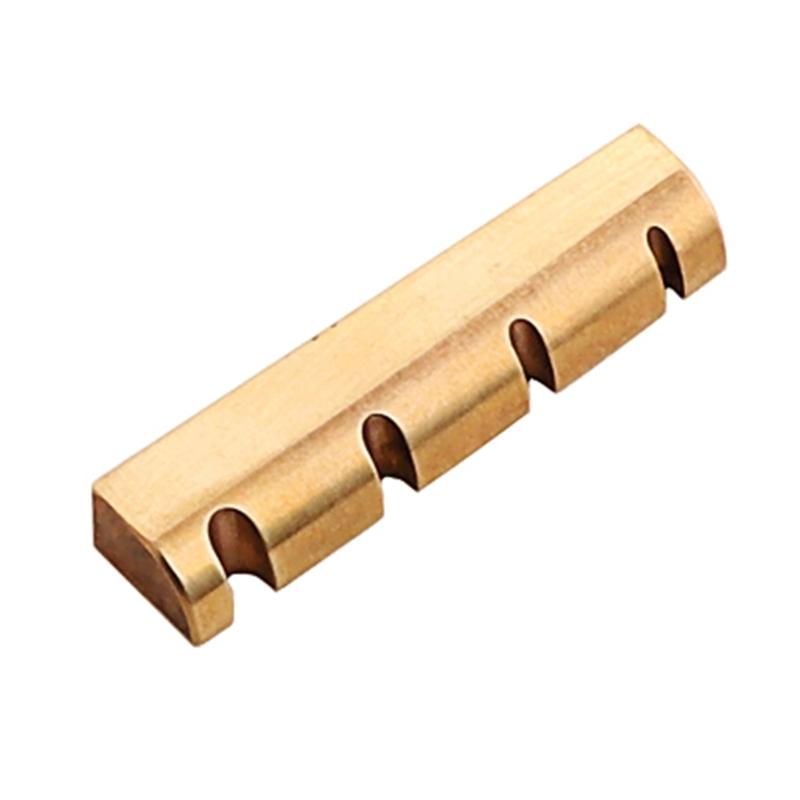 4 String Electric Bass Top Nut Replacement Bass Guitar Pre-Slotted Brass Nut