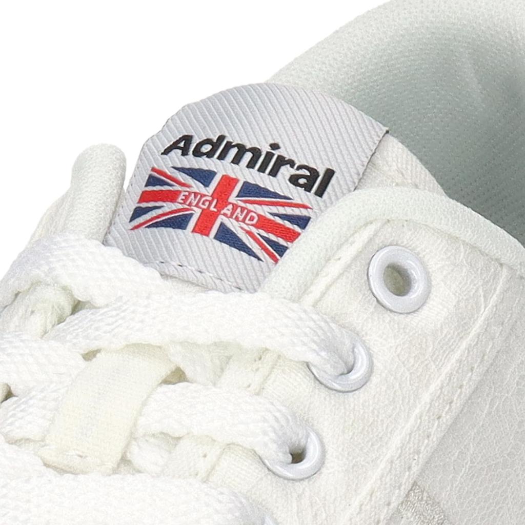 Admiral INOMER F AD607 Size (Inomer Flower) Sneakers, Unisex, White/White, 28.0cm