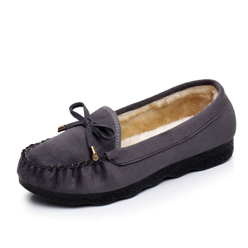 Spring and Summer Old North Cloth Shoes Women's Shoes Doudou Shoes Flat Bow Versatile Single Shoes Black Work Shoes Women's Casual Shoes