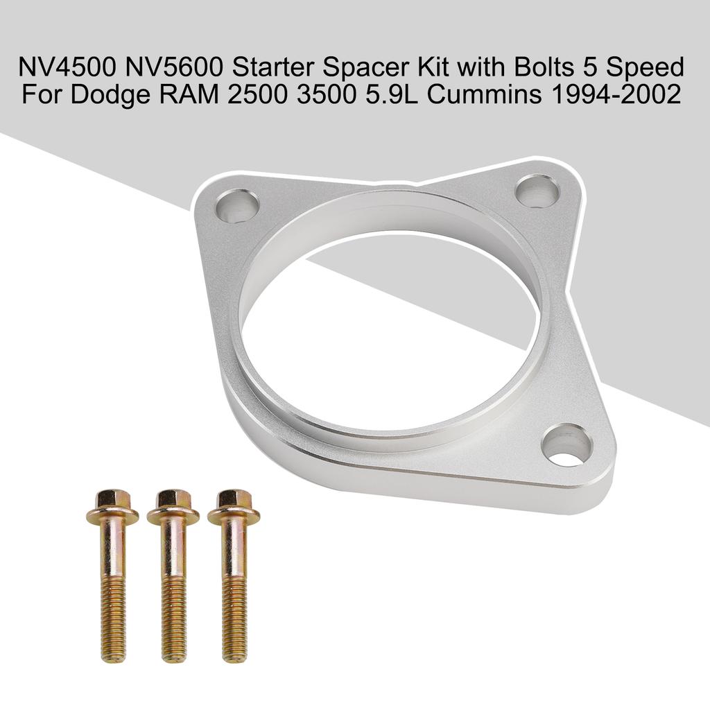 NV4500 NV5600 Starter Spacer Kit with Bolts 5 Speed For Dodge RAM 2500 3500 5.9L Cummins 1994-2002