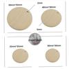 ULDIGI 50pcs Circle Labels, Wooden Tags, Wood Jewelry Chips, 7-Disc Wood with Holes, Charms, DIY Pendants, Wooden Charms