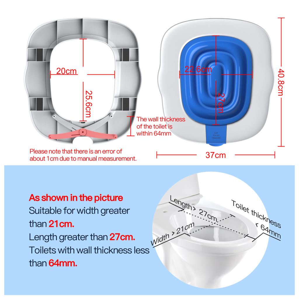 2025 Sada pro výcvik koček na toaletu Opakovaně použitelná podložka na stelivo pro štěňata a kočky Kočičí toaletní trenažér Toaleta Čištění mazlíčků Nástroj pro výcvik koček