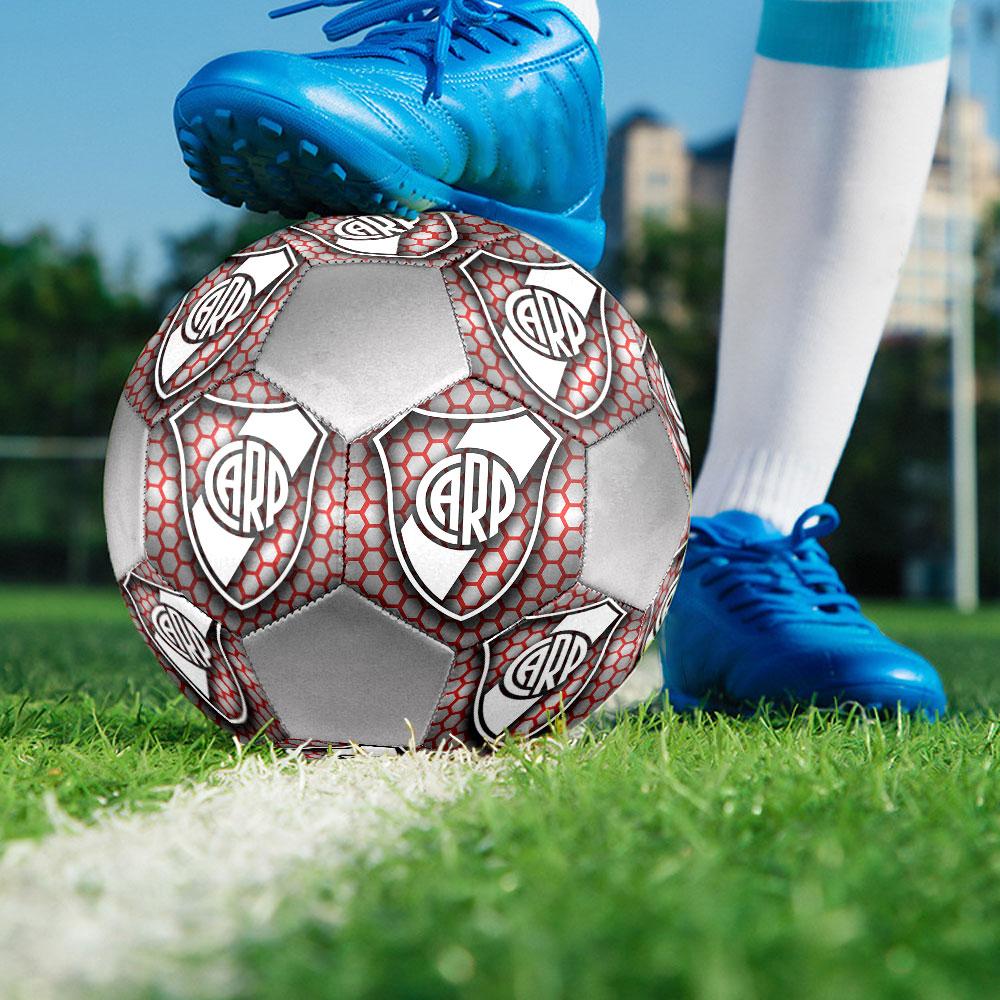 Club Atlético River Platefootball clubIndoor Size 5 Soccer Ball Colorful Machine Stitched PVC Competition Ready Durable High-Bounce