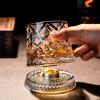 Whiskey Glasses Rotating Whisky Glass with Glass Base 360 Rotate Degrees Crystal Rum Glass for Cocktail Party Drinking 2026 New