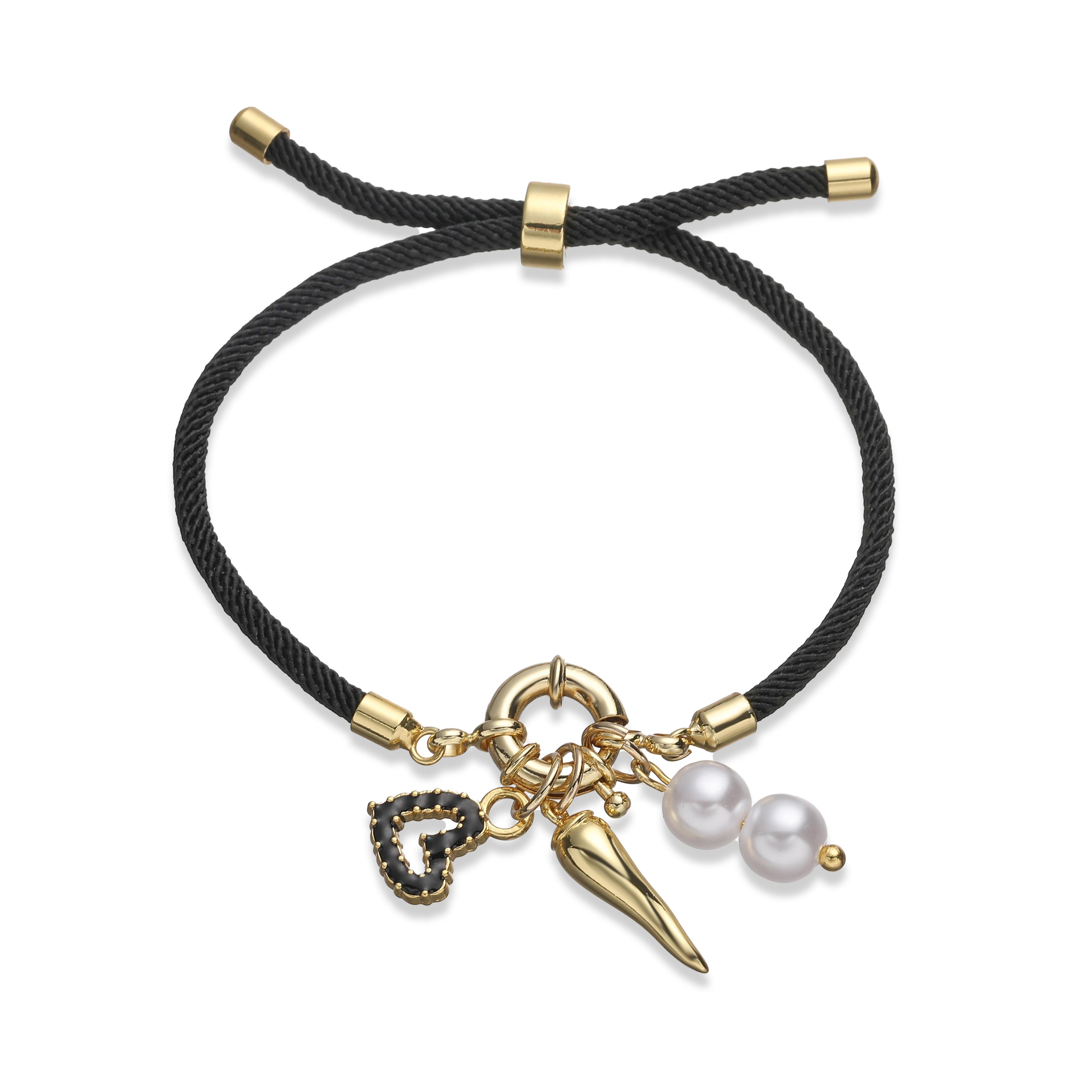 

HECHENG,Bohemian Style Colored Pearl Ocean Series Pendant Adjustable Hand Rope Neutral Couple Zircon 1 piece Other