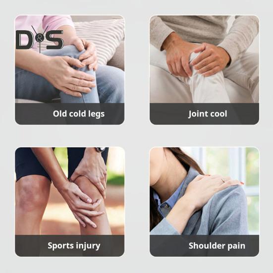 Beheiztes Kniemassagegerät mit 5 Heizmodi, 3 Massagemodi, Digitalanzeige, wiederaufladbares kabelloses Kniemassagegerät