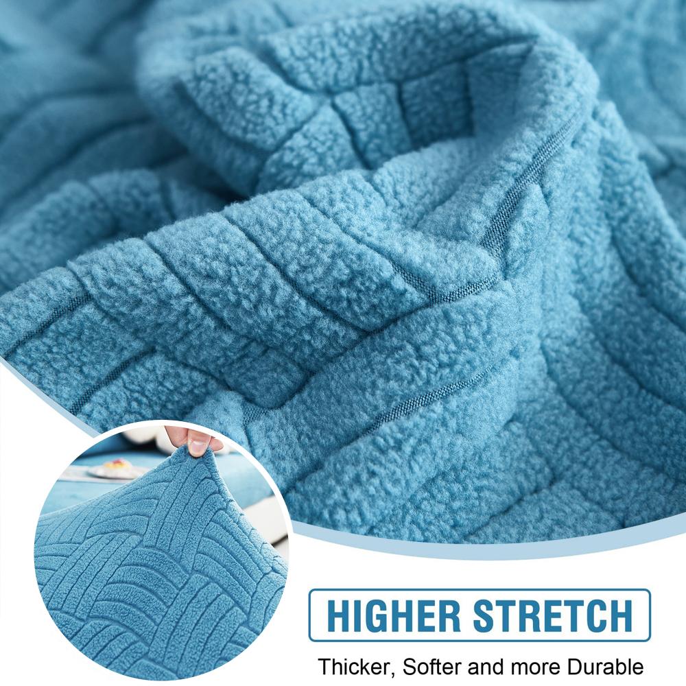 Jacquard Sofa Seat Cover Cushion Strech Warm Seat Covers Solid Color Armchair Slipcover Luxury Thick Couch Covers Pet Kid