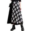 Long Maxi Midi Elastic White Size L Women's Skirt, Length, Length, Voluminous, Waist, Elegant, Cute, Adult, Black, Floral,