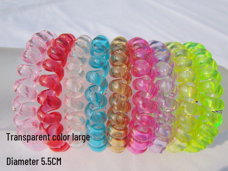 Candy-Colored Thick Bracelet-Style Hair Ring: Extra-Large Korean Rubber Band and Spring Headband Ornament