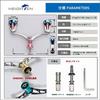 HEIGHTEN Reel Handle 98mm with 22mm Knobs - Shimano & Daiwa Compatible - Aurora Series (Gunmetal & Sakura Pink - Burnished) (848)
