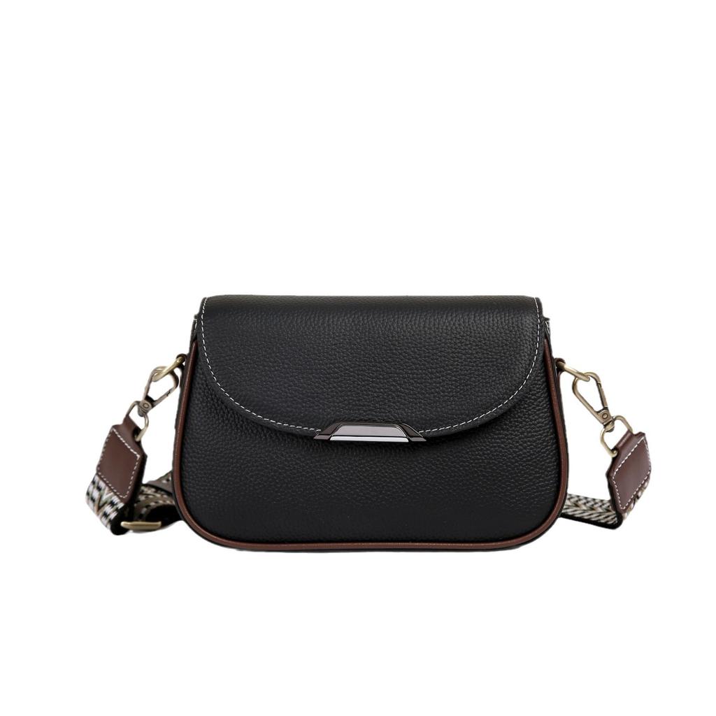 Cowhide Niche Versatile Women's Bag Shoulder Messenger Bag Simple Women's Bag Zipper Shell Bag Cover Bag